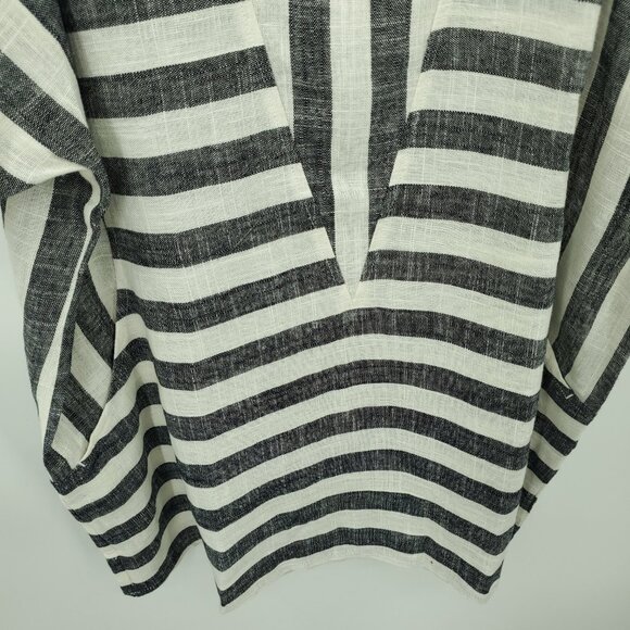 NWT Soft Surroundings Striped Linen-Blend Cold Shoulder Sunset Tunic Top M - Picture 8 of 16